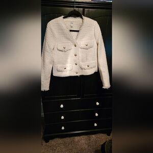 J. Crew Elegant Winter White Women's Jacket